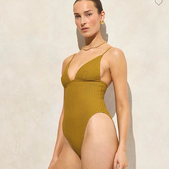 J. Crew Plunge Crochet One Piece Bathing Suit
